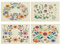fanquare Platzsets Tischsets Nordische Pflanze Blumenmuster 4er Set, Baumwolle & Leinen Tischuntersetzer, 45x30cm für Restaurant Café Zuhause