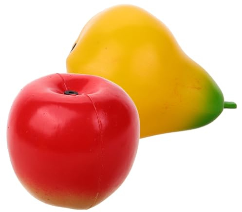ibasenice 2pezzi Maracas Forma Di Frutta Per Ragazzo Ragazza Strumenti Musicali Percussivi Per Educazione Precoce e Gioco Interattivo Mela