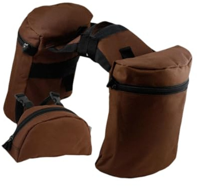 Amagogo Set di Borse da Sella con Corno, Borse da Sella con Corno a pomolo, Design Western per Esterni, Borse da Cavallo da Endurance, Borse da Sella per, caffè