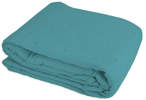 Tata Home Trapuntino Piazza Mezza Autunnale Primaverile Copriletto Trapuntato Imbottito Mezza Stagione Extra Morbido Misura 210x250 cm Mod. Soft Colore Ottanio