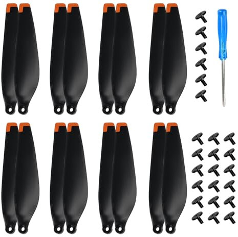 Propeller für DJI Mini 3 Pro, 16 Stück Ersatzpropeller Kompatibel mit DJI Mini 3 Pro, Drohnen Ersatzpropeller, Propellerblatt Ersatzteile mit Schrauben Geräuscharm, Stabiles Flugdrohnenzubehör