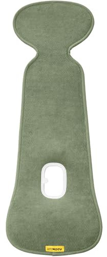 Aeromoov - Baby Sitzauflage Air Layer - Einlage Für Autositz oder Kinderwagen - Gruppe 1 - Antischwitz Sommerbezug - Bio-Baumwolle - Green Moss