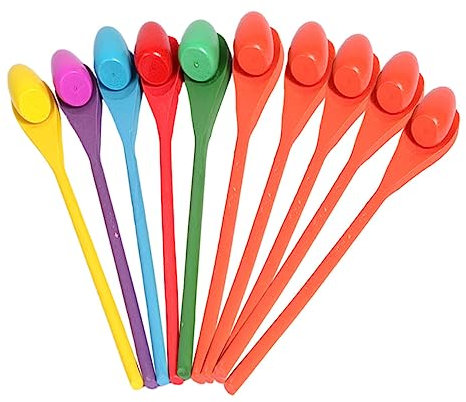 GARIOUANS 10 Juegos de Huevos de Madera para Cucharas y Huevos Coloridos para Diversión al Aire para Picnic y Fiestas