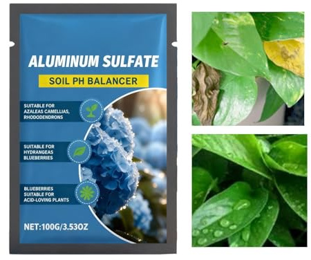 Fertilizzante Blu Per Ortensie | Ammendante Per Il Terreno Potenziato | Solfato Di Alluminio Per Abbassare Il PH Del Terreno In Giardini E Laghetti