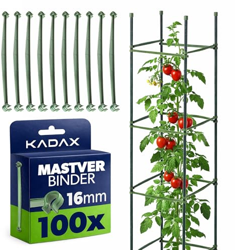 KADAX Växtstavsförbindelse Ø 16 mm, 100 stycken, växtstavskopplingar för växtstöd, rankobelisk och tomatstöd i växthuset, kontakter för växtstavar