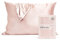 Kitsch 100% Satin Kissenbezug mit Reißverschluss, weicher als Seide Kissenbezug für Haar & Haut, kühlender Kissenbezug, Satin Kissenbezug (Standard/Queen (1 Pack), Blush)