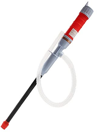 ETOPARS Rosso Batteria Pompa a Sifone di Trasferimento Pompa a Mano Benzina Sifone Liquido Diesel Carburante Elettrica Gas Acqua Combustibile Pompa