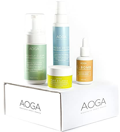 Skincare Coreana Total Care Kit - Per Pelle Mista, Grassa o Acneica: Riequilibra con Mousse Detergente, Tonico, Siero Vitamina C e Crema Purificante - Bellezza Bio al tuo Servizio