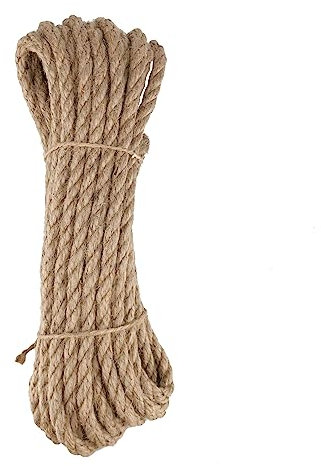 D.RECT- Cuerda de Yute 10mm 10m - Cuerda de Cáñamo - Cuerda de Fibra Natural