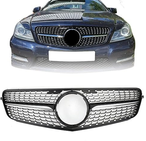 Rejilla de parachoques delantero para Mercedes W204 C200 C300 2008 2009 2010 2011 2012 2013 2014,accesorio de recambio de rejilla delantera de ABS,piezas de coche