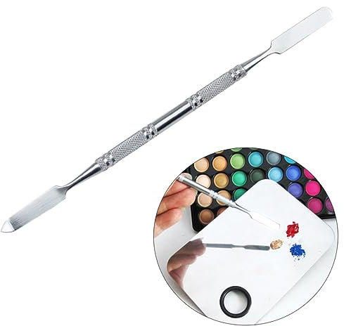 Ipetboom 5pièces Outil De Mélange Acier Inoxydable Barrette à Embosser Pour Fond De Teint Fards à Paupières Et Correcteurs Accessoire Cosmétique Élégant Et Durable