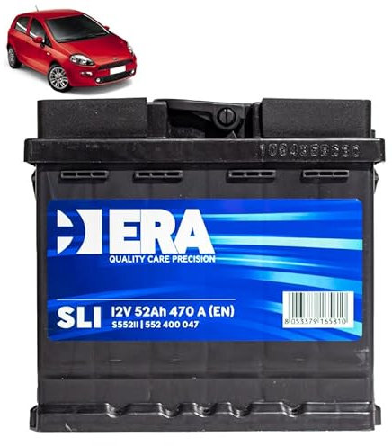 Batteria 50Ah per Fiat Punto 1.2 1.4 benzina 2005+