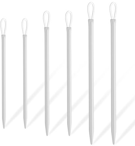 Molain Confezione da 6 aghi per lana, aghi da cucito con cruna grande, ago da rammendo, ago da lana per cucire, ago da cucito, filo di nylon, aghi da rammendo con cruna grande per tessere la lana,