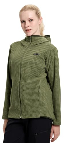 aepra Giacca in Pile Donna con Cappuccio – Giacca Pile Donna Leggera, Calda e a Taglio Aderente, Felpa Pile Donna Traspirante, Pile Donna con Zip per Trekking, Sport e Uso Quotidiano