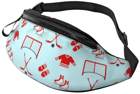 Sac À Dos De Voyage Portable Sacoche De Sport Modèle De Hockey sur Glace avec Prise Casque Sac De Sport Vélo pour D'Entraînement Voyage Vacance 14X35Cm