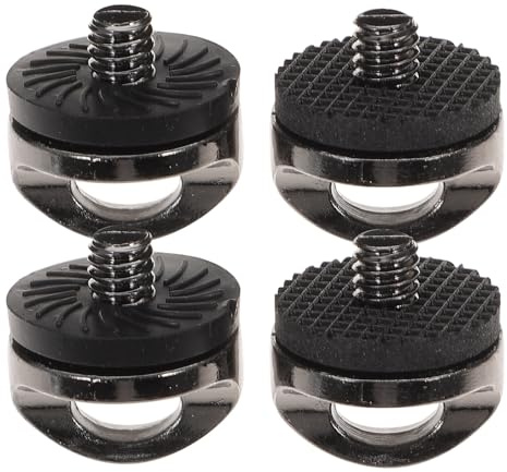 Mikikit 4pezzi Viti per Tracolla Fotocamera con Rondella Montaggio Rapido per Cinghie Spalla e Polso Compatibili con Attacchi Rilascio Veloce