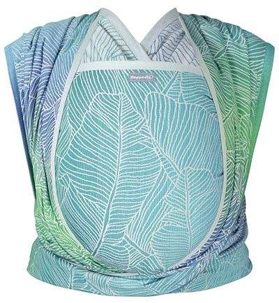 Hoppediz Écharpe de Portage Bébé, nouveau-nés dès la naissance (3-30 kg), 100% coton, Grenada créme 5,40 m