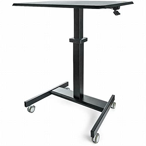 StarTech.com Höhenverstellbarer Schreibtisch - Sit Stand Workstation - Ergonomischer Stehpult mit Rollen - One-Touch-Lift für Lehrer/Schüler (STSCART2)