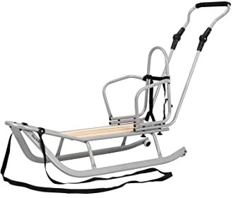 Kunert Schlitten für Kinder mit Kinderschlitten Rocker mit Rückenlehne Führung