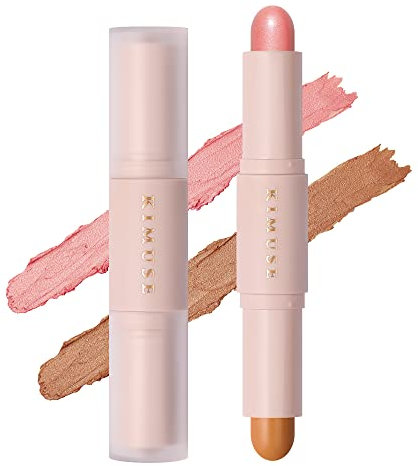 KIMUSE Contouring Maquillage, 2 in1 Double-ended Contouring Stick, Crème Blush Visage Bronzer Contouring Visage Beauté : Texture Onctueuse