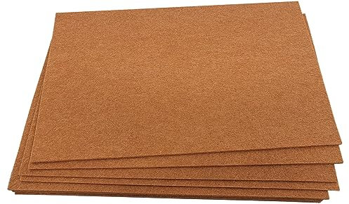 Jtnohx 2mm Steife Filzplatten, Dicke Filzstoff zum Basteln, 12pcs 17,78×28,7cm Filz Quadrate für Kunsthandwerk, Farbe Filz für Kissen und Polsterung (Braun)