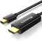 Cable Mini DisplayPort a HDMI, 4K 60Hz Activo Thunderbolt 2 a HDMI Cable Adaptador, UHD Mini DP to HDMI Cable Mini Display Port a HDMI Compatible para MacBook Air/Pro, Surface Pro, Portátil, 1M
