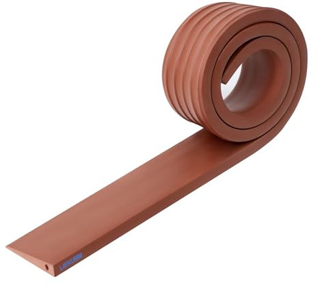 LIEKUMM 1 cm Rise Threshold Ramp, 800 kg Load Capacity PVC Portable Ramps for Wheelchairs, Indoor & Outdoor Curb Ramp, Ramps for Mobility Scooter, Electric Wheelchair, Garage, Step, Motorbike, Brown