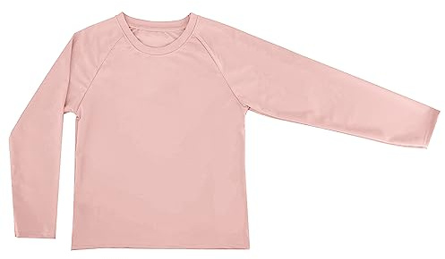 Maglietta di Protezione Solare UV Bambini/e a Maniche Lunghe Costume da Bagno Surf Nuoto Spiaggia (cod. 6016) (8 Anni, Rosa)