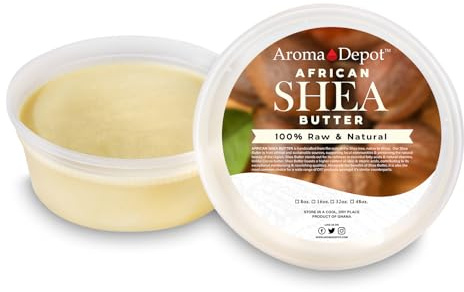 Raw African Shea Butter 8 oz Ivory/White Grade A 100% Pure Natural Unrefined Fresh Moisturizing, Ideal for Dry and Cracked Skin. It can be used in Body, Hair and Face.