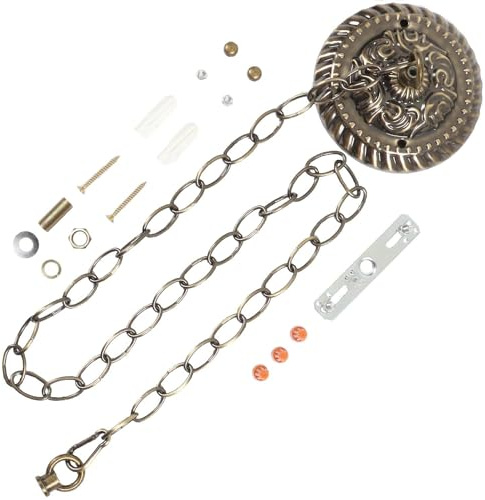 Bieye CC02 Lighting Fixture Chain and Canopy Kit for Ceiling Pendant Light (Bronze)