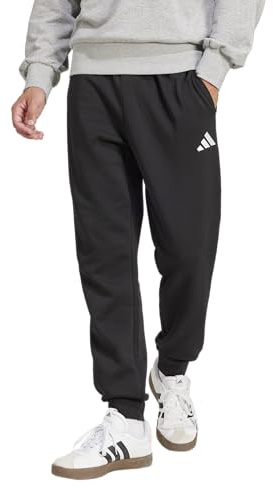adidas Uomo ESSENTIALS FEELCOZY FLEECE PANT, black/white, XXL