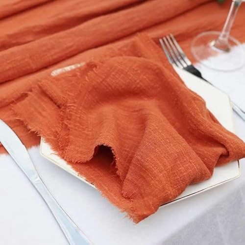 Lot de 40 Serviettes en Tissu crêpe de Coton 42 x 42 cm, torchon de Cuisine, décoration de Pâques, Orange