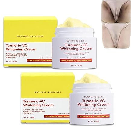 Liacsy Tumeric-VC Whitening Creams,Intimate Area Skin Lightening Cream,Turmeric Face Creams,Skin Whitening Creams, Lightening Cream For Private Area,Dark Spot Corrector Cream (2 pcd)