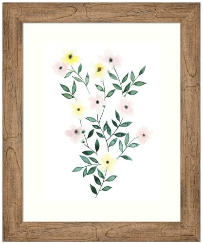 Amanti Art Framed Wall Art Print 24x20 Trellis Flowers I by Grace Popp, Flowers Wall Art, Casual Transitional Decor, Small Poster Painting Artwork for Living Room, Bedroom, Bathroom, Kitchen, Office
