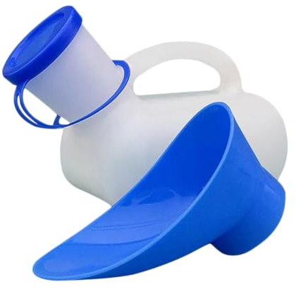 Emer Gency - Bottiglia per urina, unisex, 1000 ml, portatile, con maniglia per il trasporto, per viaggi, campeggio, attività all'aperto, viaggi in auto, per uomo/donna/bambino