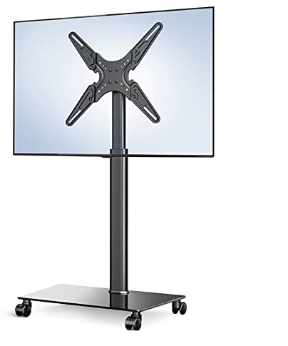 Takmonterad 55-tums TV-stativ for kontor, stor skärm, universalfäste, mobil LCD-TV-stativ med hjul, höjdannons, en färg(A)