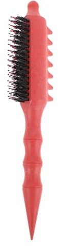 BESTYASH Brosse à Crêper à Airbag Orange pour Cheveux Fins, Peigne Queue de Rat Lissant et Masseur de Cuir Chevelu, Outil Coiffure Professionnel pour Ondulations Volumineuses et Coloration