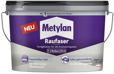 Metylan Raufaser Fertigkleister, sofort gebrauchsfertiger Tapetenkleister für Raufasertapeten, Kleister zum einfachen Tapezieren, 1x5kg