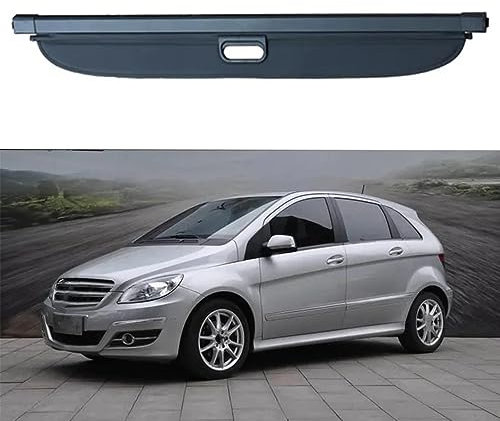 HYGGLY Auto Laderaumabdeckung Kofferraumabdeckung Rollo für Mercedes-Benz B Class W245 B180 B200 2008-2011, Auto Ausziehbar Kofferraum Schutz Abdeckung Ablagen Cargo Cover Rollo Innere Zubehör