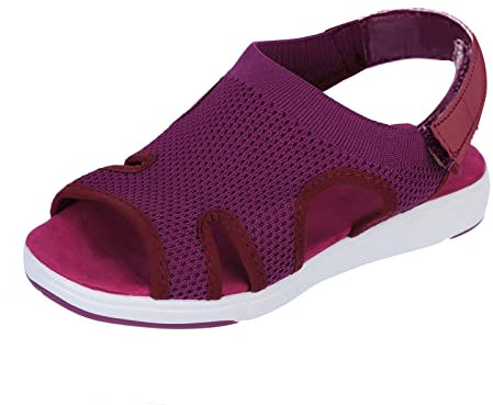 2024 Hausschuhe Damen Elegante - Damen Torthopädische Sandaletten Sport Outdoorsandalen Damen Ein Wort Sandalen Mesh Strandsandalen Leichte Rutschfest Sandals 2024 Orthopädische Sandalen Frauen