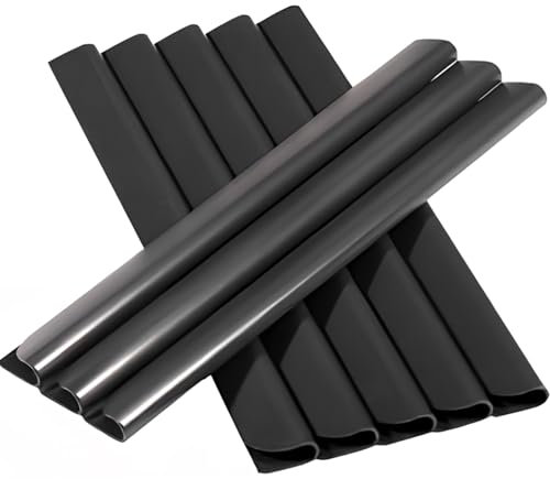 Joyan 24 piezas de accesorios de valla de doble varilla – tiras de protección visual de PVC, rieles de sujeción y clips de fijación, protección contra el viento para valla de jardín, color negro