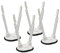 Luxia 4 Pcs Baggy Rack Holders for Food Prep/Meal Planning/Food Storage Adjustable Bag Stand for Small to Large Food Bags/ZipLock Bags (4 Baggy Racks)
