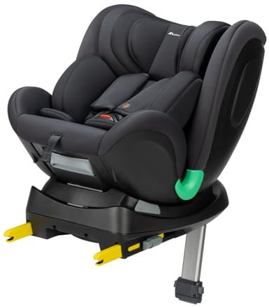 Bebeconfort Atlas 360 i-Size, Silla Coche 360, 0-12 Años, 40-150 cm, Silla Coche ISOFIX, Reposacabezas 10 Posiciones, 4 Posiciones Reclinadas, Protección Lateral, Mineral Black