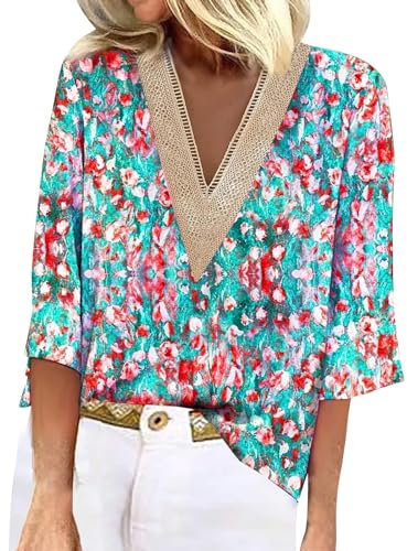 Haut pour Femme Soldes Blouse Travail Chemisier Chic Tee Shirts Grande Soeur T Manche Longue Tee Grande Taille Tops Voile Fluide Mousseline Tunique Paillette Cache Coeur