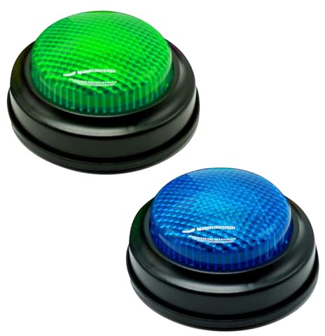 2 PCS Buzzer Button, Buzzer Gioco, Buzzers Pulsante Gioco, Buzzers di Giocos con Luce E Suono, Adatto per Il Giocos A Casa E L'insegnamento In Classe per Bambini Dai 3 Anni In Su