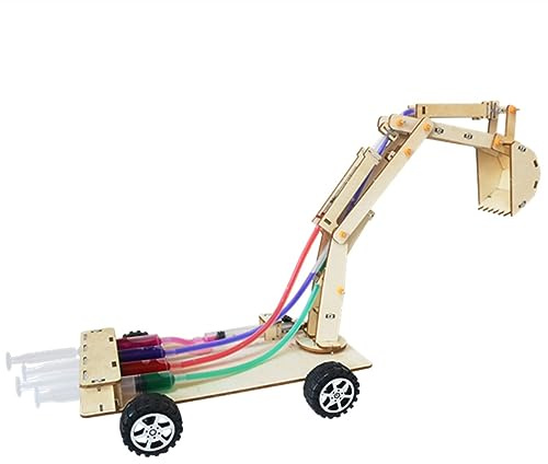 Jectse Kit de Jouets D'expérimentation Scientifique STEM en Pelle Hydraulique en Bois pour Enfants, Encourage Les Compétences de Résolution de Problèmes en Classe ou à la Bibliothèque