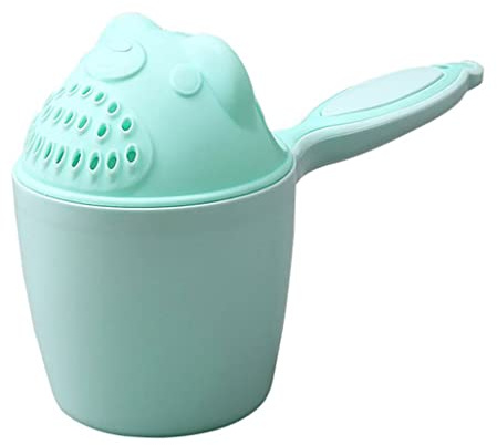1PC Baby Shampoo Cup Washing Hair Spoons Baby Shower Bath Caps Cup Water Swimming Bailer Shampoo -green