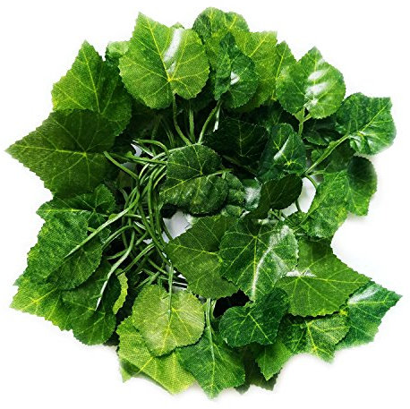 JIANZHENKEJI 80 inch/ 200 cm Fake Foliage Garland Leaves Decor Artificial Greenery Ivy Vine Plant Home (Grape)