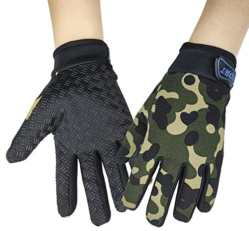 Long Keeper Fahrradhandschuhe Kinder - Jungen Mädchen Sporthandschuhe Fahrrad Handschuhe Kinder für BMX Tretroller Fahr-Rad Outdoor Palme Gel rutschfest