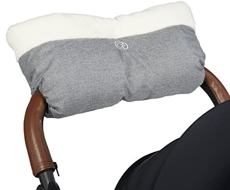 Ickle Bubba Universal-Kinderwagen-Handmuff (grau), luxuriös, weich, witterungsbeständig und stilvoll